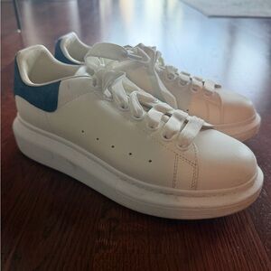 Alexander McQueen White and Blue Women's Sneakers